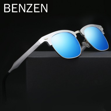 BENZEN Al-Mg Sunglasses Men Brand Designer Colorful UV Protection Sun Glasses Male Driving Glasses Gafas Shades With Case 9275