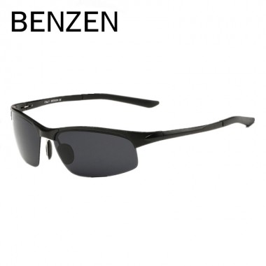 BENZEN Sunglasses Men Polarized Al-Mg Grain Design UV Driving Glasses Sun Glasses For Men Oculos De Sol Masculino With Case 9090