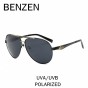 BENZEN Polarized Men Sunglasses Brand Design HD Pilot Male Sun Glasses UV 400 Driving Glasses Shades Black With Case 9189