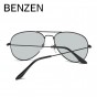 BENZEN Photochromic Sunglasses Men Vintage Avaition Male Sun Glasses Driver Driving Mirror Glasses Oculos Gafas With Case 9218