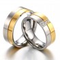 Modyle 2017 Fashion Wedding Rings for Women and Men Gold-color Elegant Lovers Couple Promise Ring Anniversary Jewelry