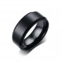 Modyle 2017 New Fashion Men's Black Titanium Ring Matte Finished Classic Engagement Anel Jewelry For Male Wedding Bands