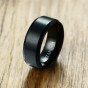Modyle 2017 New Fashion Men's Black Titanium Ring Matte Finished Classic Engagement Anel Jewelry For Male Wedding Bands