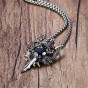 Modyle 2017 New Rock Punk Sword Dragon Bat Link Chain Necklaces for Men Punk Rock Stainless Steel Necklace