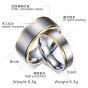 Modyle Gold-Color stainless steel his and her promise ring the couple wedding rings for women and men