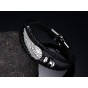 Modyle High Quality New Fashion Jewelry PU Leather Bracelet Men Angel Wings Bracelets for Women Best Friend Gift