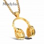 Modyle Fashion Design Men Jewelry Puck Style Box Link Chain 316L Steel Music Carnival Headphones Necklace for Men
