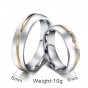 Modyle new fashion wedding rings for couples stainless steel ring with AAA+ CZ stone jewelry never fade