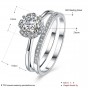 Modyle 100% Pure 925 Sterling silver bridal sets rings fo women men vintage simple wedding ring bijoux