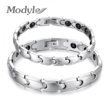 2017 Top Quality Men & Women Jewelry Health Care Magnetic Stainless Steel Anti Fatigue Lovers Bracelets & Bangles Best Gifts