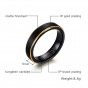 Modyle 2017 New Fashion Cool 5MM Black and Gold-Color Tungsten Wedding Ring for Men and Women Jewelry
