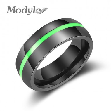 Modyle New Fashion 7 Color Mens firefighter Ring Stainless Steel Thin blue line Ring Top Quality red line rings drop shipping