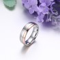 Modyle 2017 New Fashion Trendy Wedding Ring Titanium Steel Female Male Promise Finger Anel One Price High Quality