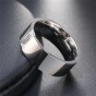 Modyle Men Women Wedding Band Titanium Steel Rings Bague Homme Wiredrawing Stainless Steel Cubic Zircon Ring