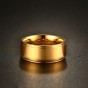 Modyle Titanium Ring for Men Gold-Color 8MM Wedding Rings Jewelry High Quality