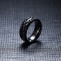 Modyle 2018 New Fashion Men Rings Black Crystyal Rings Stainless Steel Men Wedding Rings