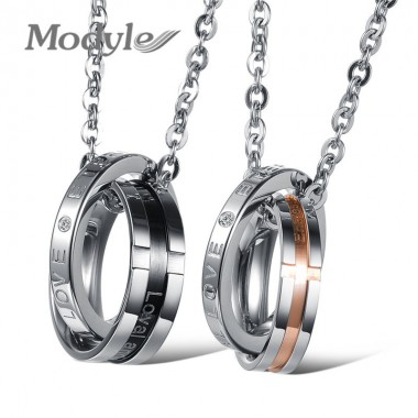 Modyle Vintage Jewelry New Jesus Cross Pendant Fashion Stainless Steel Couple Necklaces & Pendants Fashion Women Men Jewelr