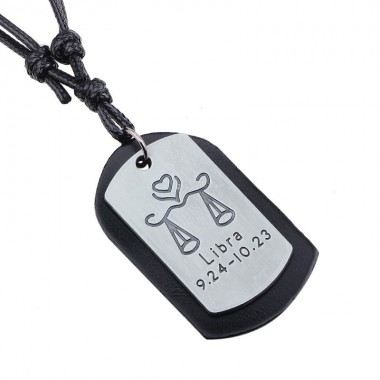 Modyle Zodiac Signs Necklace For Men/Women Best Friend Dog Tags Birthday Gift 12 Constellations Necklace