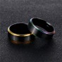 Modyle 2018 New Dropshipping Black Gold Color 316L Stainless Steel Cool Punk Rock Fashion Ring for Men Women Wedding Jewelry