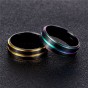 Modyle 2018 New Dropshipping Black Gold Color 316L Stainless Steel Cool Punk Rock Fashion Ring for Men Women Wedding Jewelry