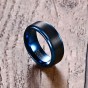 Modyle Blue Tungsten Rings for Men Jewelry Classical Men Black and Blue Ring Never Fade