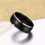 Modyle High Quality Men Titanium Rings Black Men Engagement Wedding Rings Jewelry 8mm Wide High Polished Ring Free Shipping