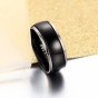 Modyle High Quality Men Titanium Rings Black Men Engagement Wedding Rings Jewelry 8mm Wide High Polished Ring Free Shipping