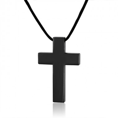 Modyle 2017 New HOT Sale Fashion Jewelry Men's Copper Stainless Steel Cross Pendant Charm Leather Necklace for men/women gift