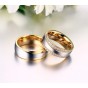 Modyle Gold-Color Wedding Rings For Lovers Luxury Cubic Zirconia 7mm Engagement Forever Love Couple Ring for Men and Women