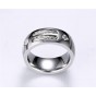 Modyle New Men Ring Stainless Steel Punk Rock Ring With Wire Cubic Zirconia Party Jewelry