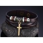 Modyle New Fashion Genuine Leather Charm Bracelets For Women Men Vintage Braided Bracelets Bangles Wholesale