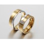 Modyle New Fashion Gold Color Wedding Rings For Men And Women Stainless Steel Wedding Rings Only For 1 Piece Price Free Shipping