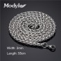 Modyle 2017 New Men Stainless Steel Chain Gold-Color Chain Byzantine Thick Stainless Steel Mens Necklace Jewelry