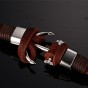 Modyle New Arrive Leather Anchor Bracelet Fashion Women Men Hooks Bracelet Wholesale Bangle Hot Sale
