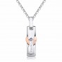 Modyle Stainless Steel Couple Necklace Lovers Jewelry Pendant Necklace Men Necklace Rose Gold-Color Necklace Women Wholesale