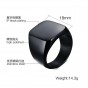 Modyle Fashion Men's Ring The Punk Rock Accessories Stainless Steel Black Rings For Men
