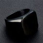 Modyle New Fashion Brand Jewelry Gold-color Stainless Steel Engagement Wedding Ring for Men and Women