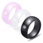 Modyle Black White Ceramic Rings for Women Men Smooth Cut Surface Ceramic Jewelry Ring Fashion Jewelry Women Ring Wholesale