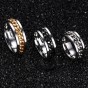 Modyle 2017 New Fashion Men's Ring Accessories Jewelry Stainless Steel 3 Colors Finger Rings for Men