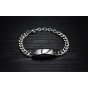 Modyle 2017 New Fashion Black and Gold-Color Heart Bracelets Bangles Stainless Steel Wedding Bracelets For Women Men