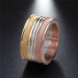 Modyle Cool Men Punk 3 Colors 316L Stainless Steel Big Ring for Women Party Jewelry