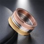 Modyle Cool Men Punk 3 Colors 316L Stainless Steel Big Ring for Women Party Jewelry