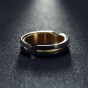 Modyle 316L Stainless Steel Women Rings Gold-color Black Color Punk Style Surface Width 5MM Men Party Ring