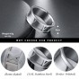 Modyle 2018 New Cool Mens Punk Ring 316L Stainless Steel Ring with Roman Numerals Silver Color Women Jewelry