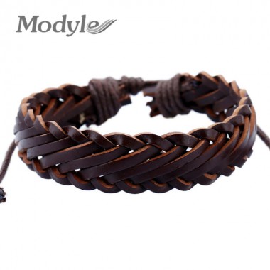 Modyle Punk Bracelets & Bangles mens leather bracelets 2018 Pulseira Masculina Jewelry Charm Pulseiras
