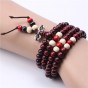 Fashion Bracelets Natural 6mm Rosewood Beads 108 Buddha Bracelets Men Women Long Bangle Religion Gift Wholesale Tibet Jewelry