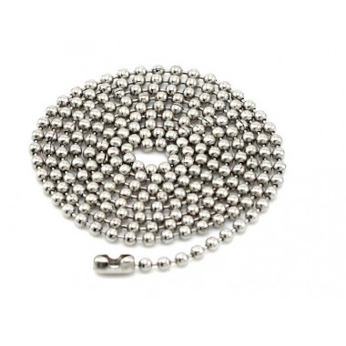 Stainless Steel Silver Ball Beads Chain Men Necklace Bracelet Jewelry Making Accessories