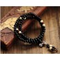 Natural Ebony 6mm Black Wood Beads 108 Buddha Bracelets Men / Women Long Bangle Religion Gift Wholesale Tibet Jewelry 631a
