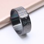 Silver Rings For Men Women Stainless Steel Bible Lord's Prayer Cross Rings Punk Fashion Men Gift Jewelry Rings