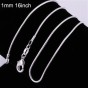 Silver statement necklace 16 18 20 22 24 26 28 30inches Lobster Clasp snake chain necklace for women men jewelry